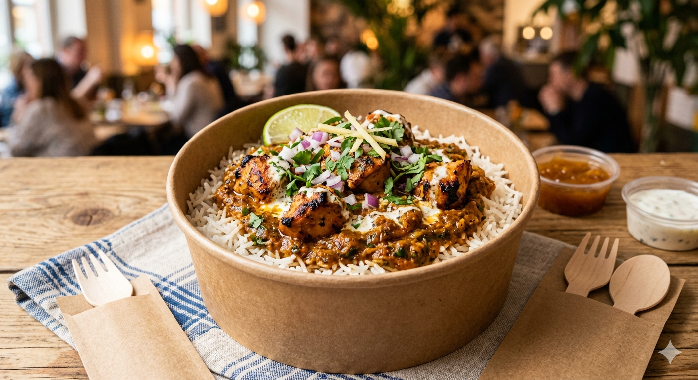 chicken tikka masala rice bowl